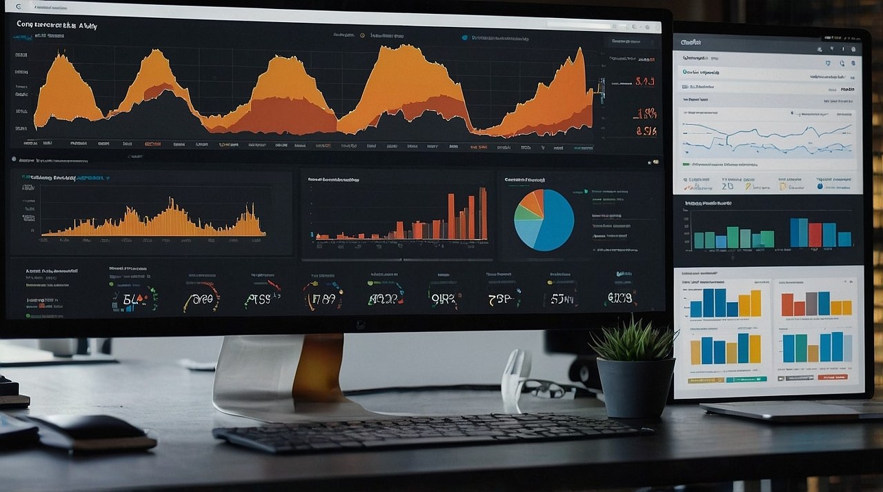 Analytics web app running on multiple screens