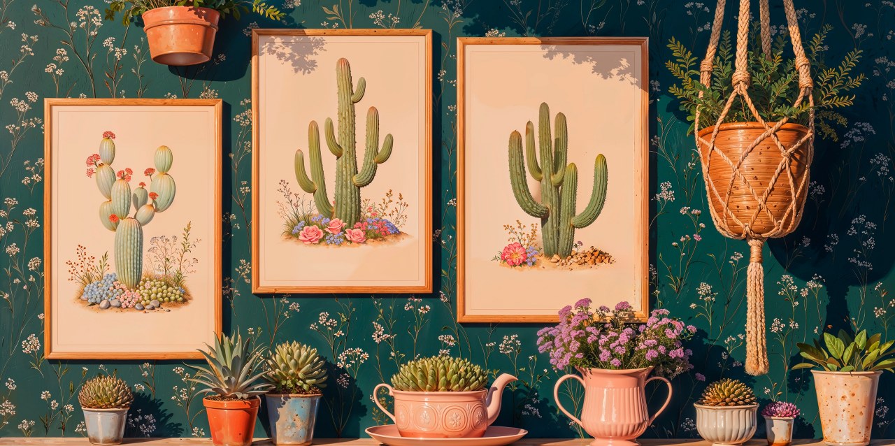 Artwork inside a store.