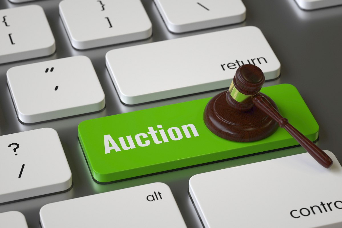 Auction key on keyboard.