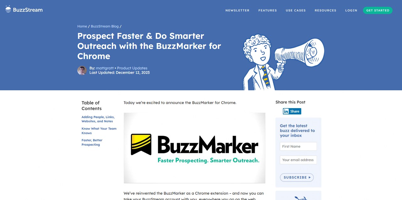 Buzzmarker's website.
