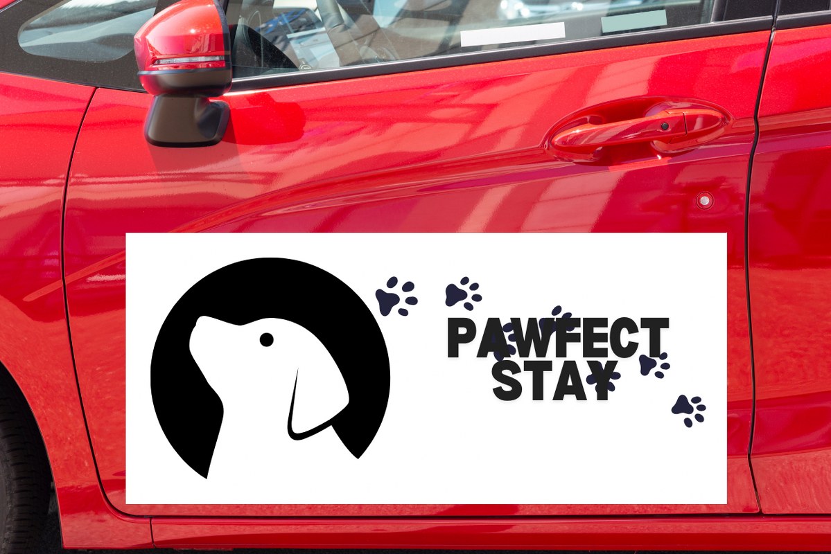 Car magnet for dog services business.