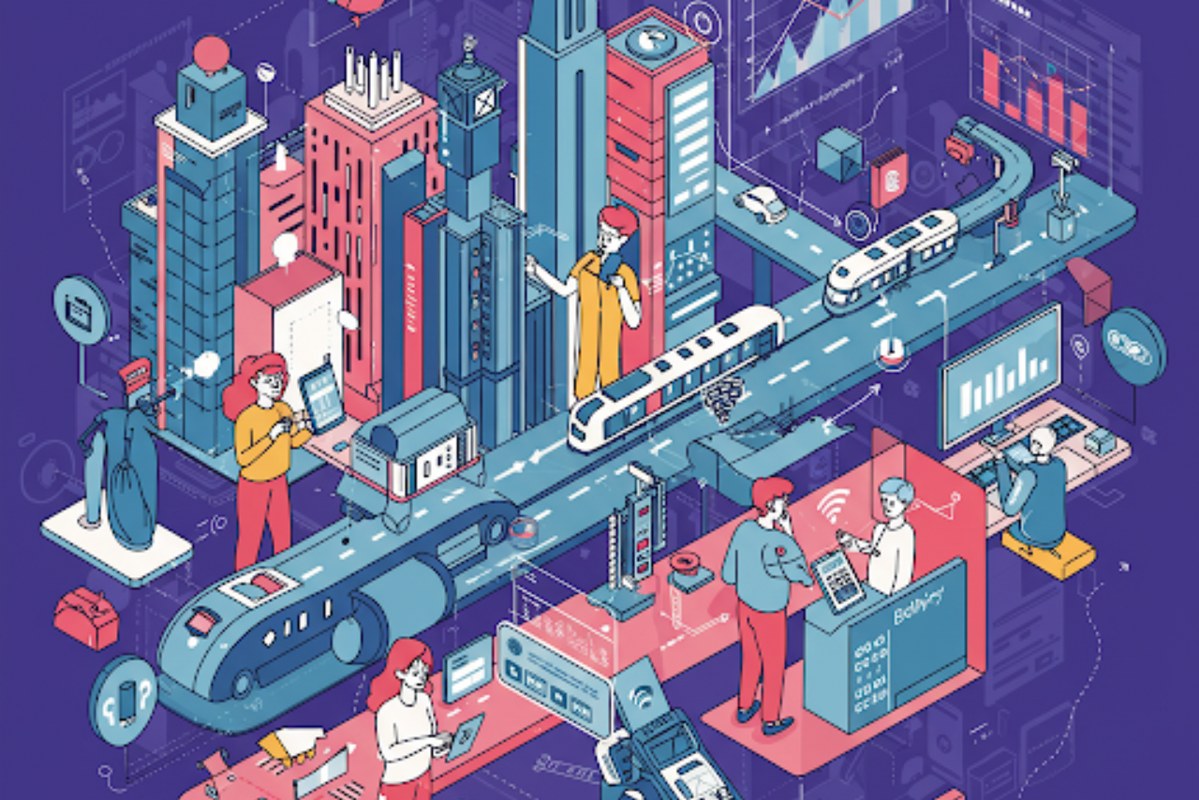 Cartoon illustration of how everyday payments are made using links.