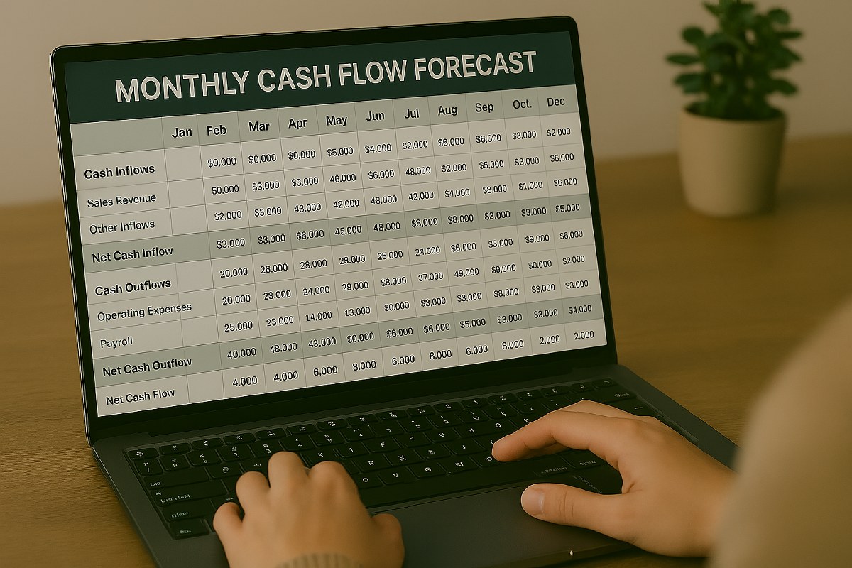 Cash flow forecast analysis.