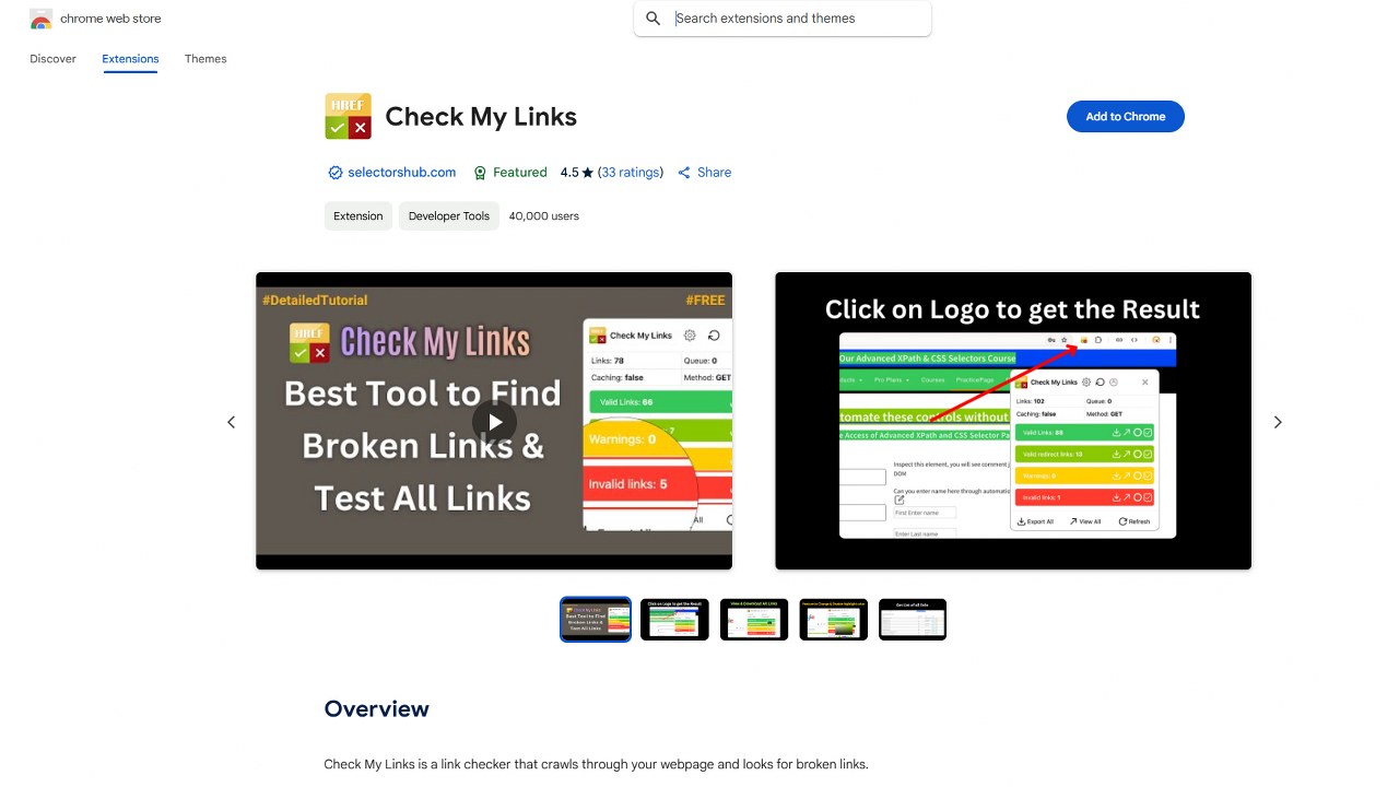 Check My Links google extension.