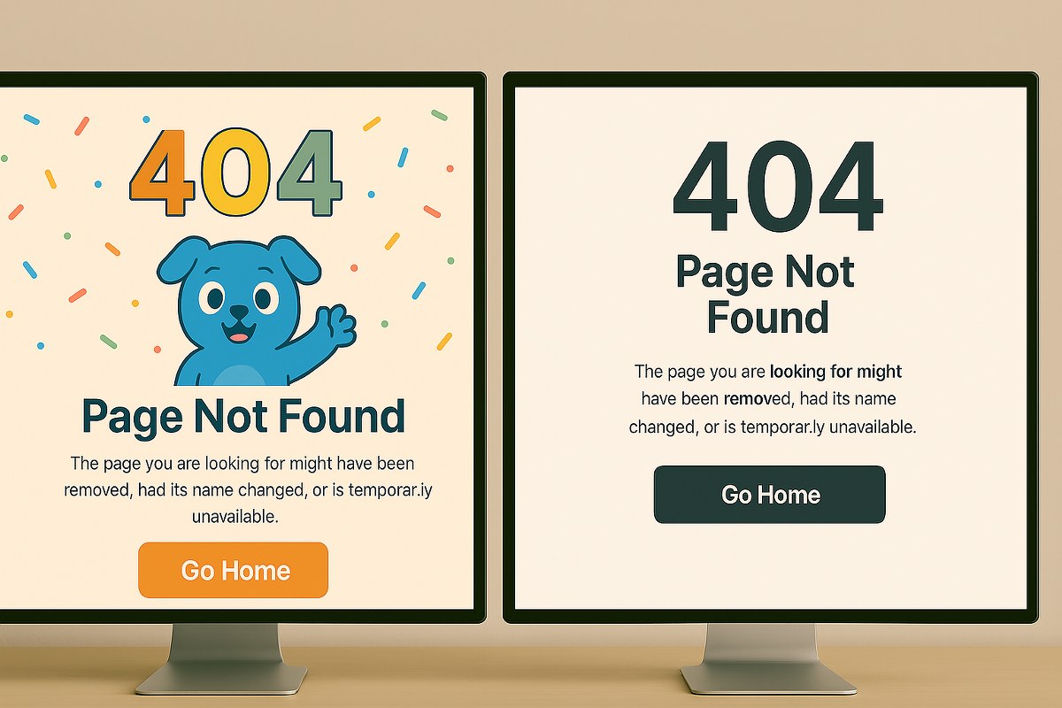 Engaging 404 pages.