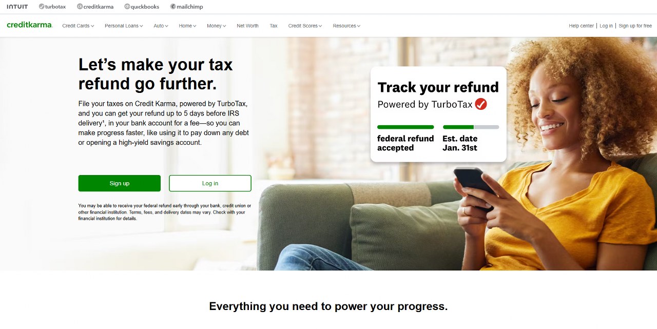Credit Karma's website.