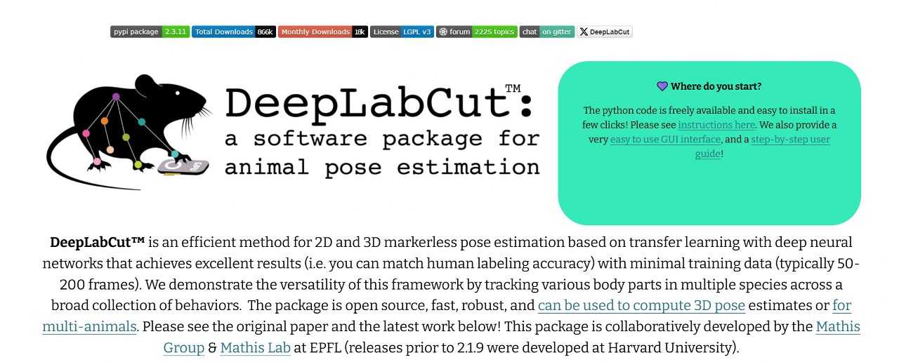 DeepLabCut page.