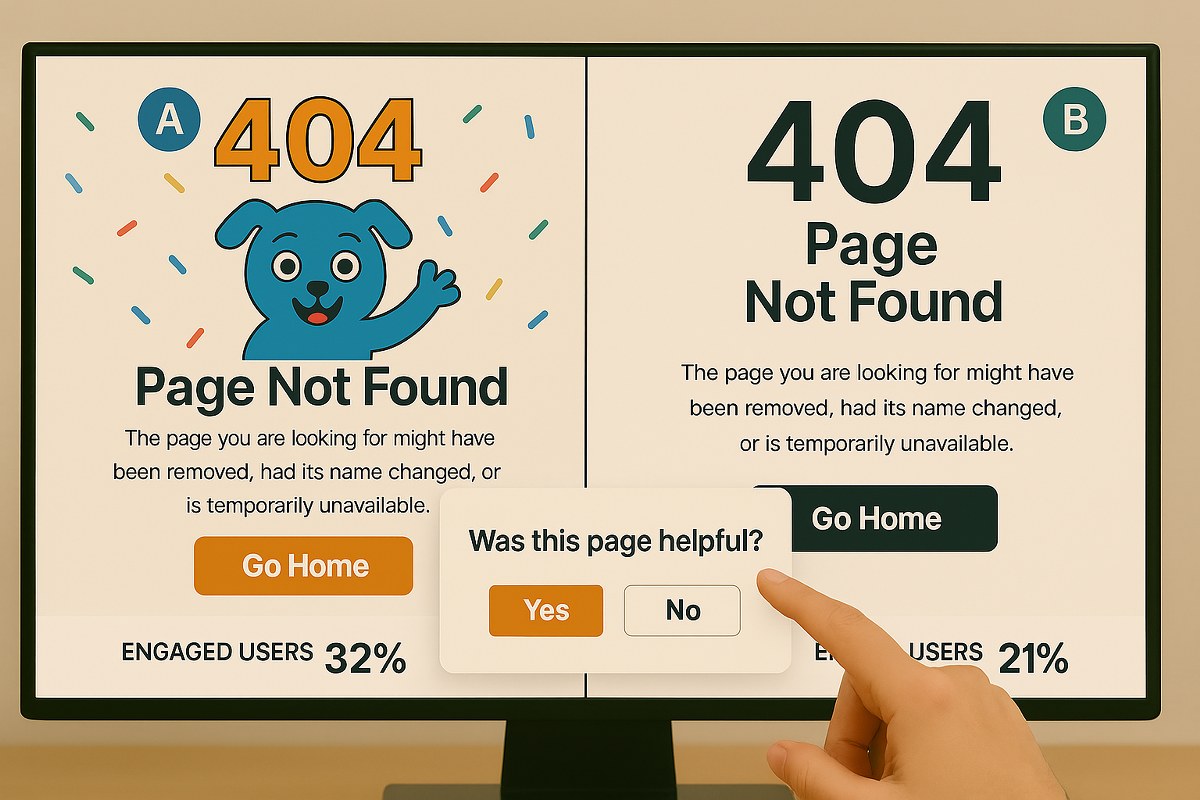 Contrasting 404 pages.