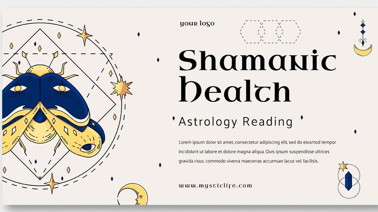 Flat design tarot template.