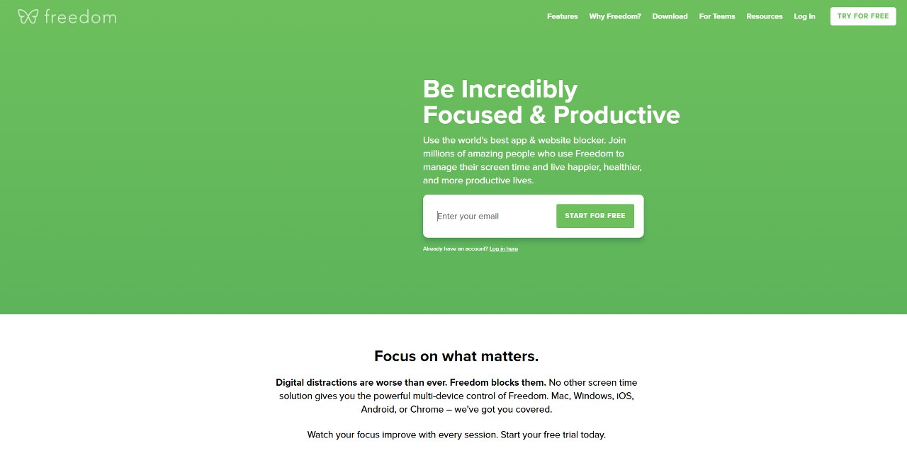 Freedom website.