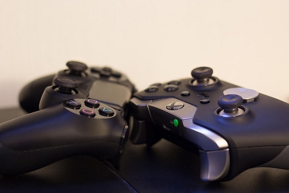 Gaming console controllers.