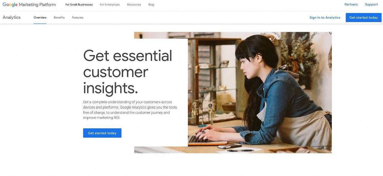 Google Analytics website.