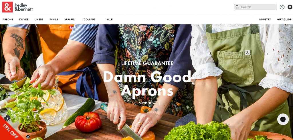 Hedley & Bennett homepage.