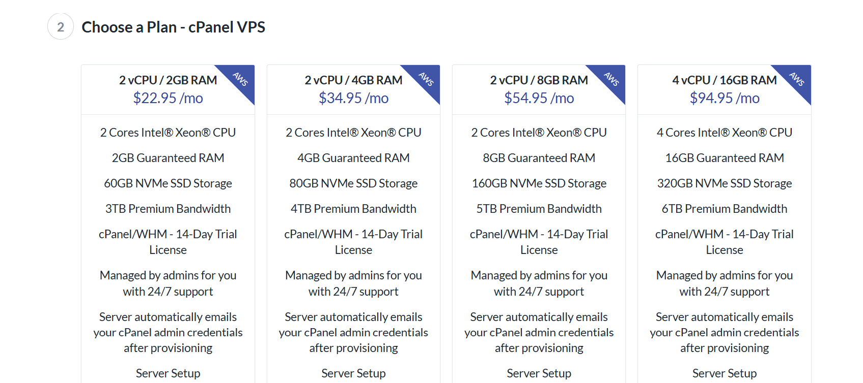 Choosing a hosting plan