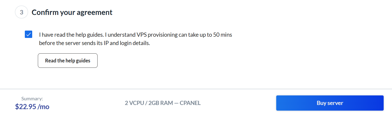 Buy Server button