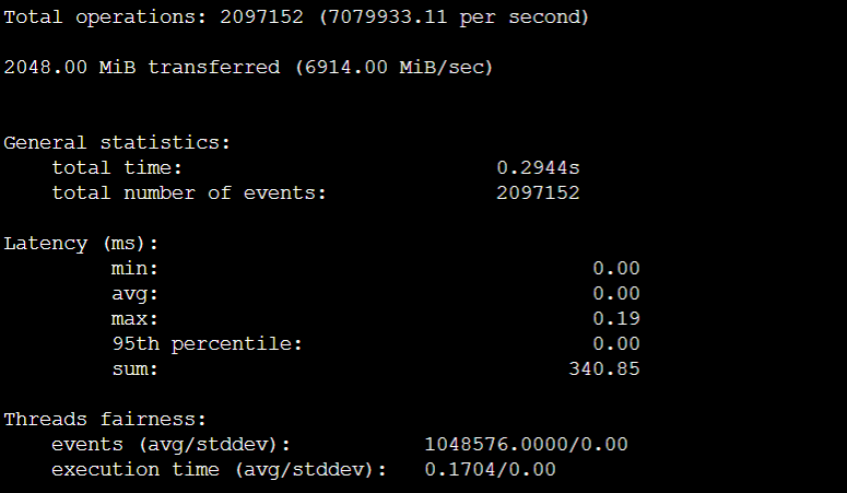 Write test result
