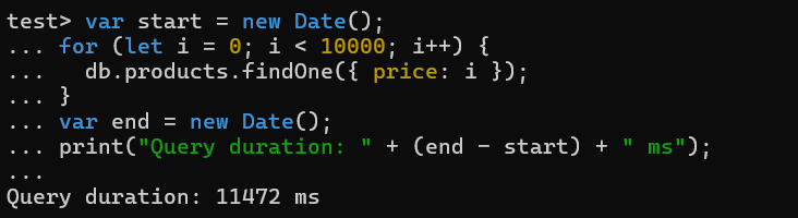 Query Performance Test results