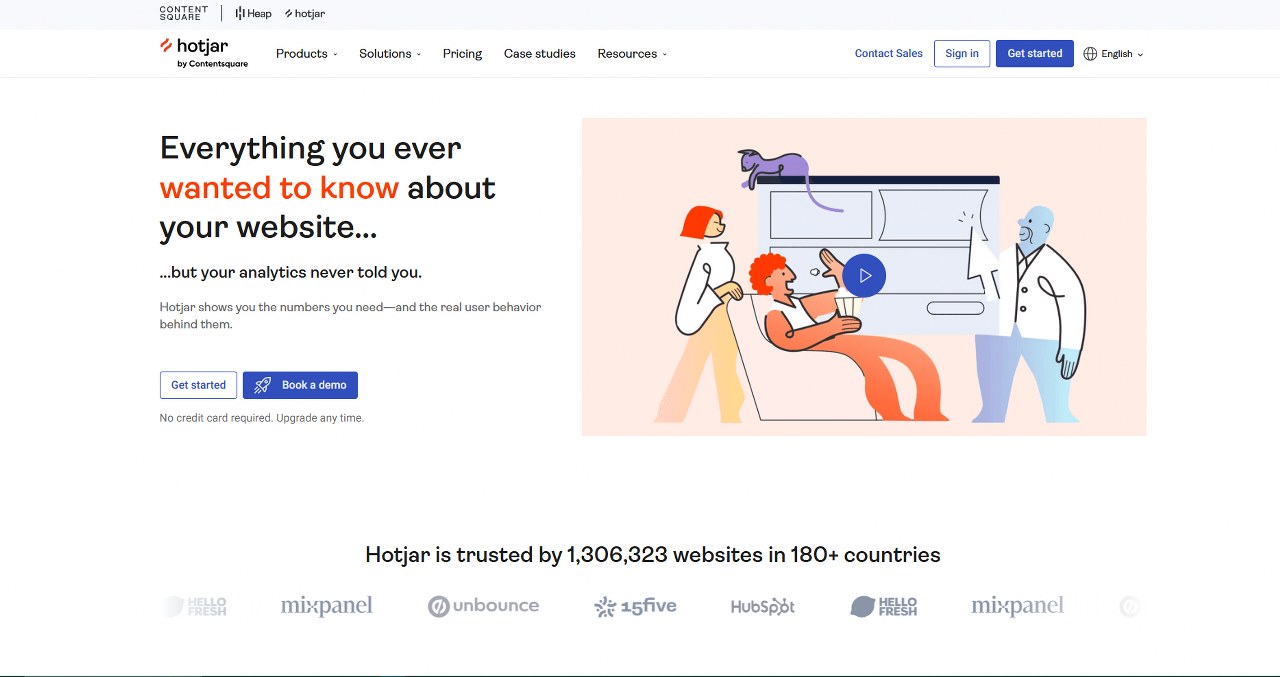 Hotjar website homepage.