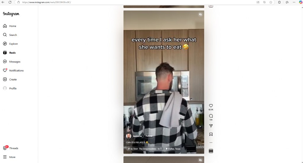 Instagram reels.