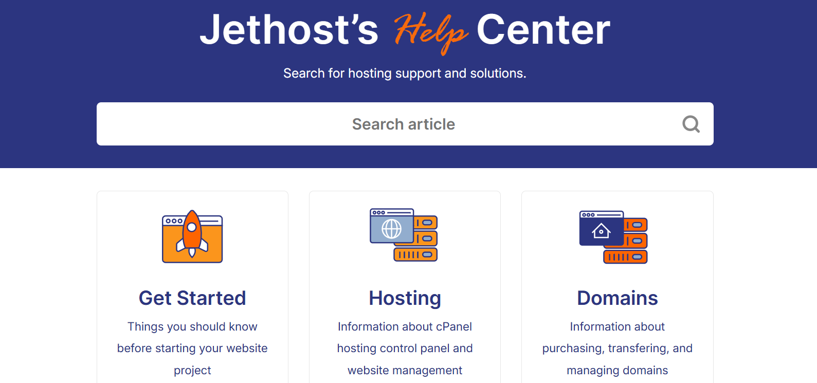 Jethost's help center