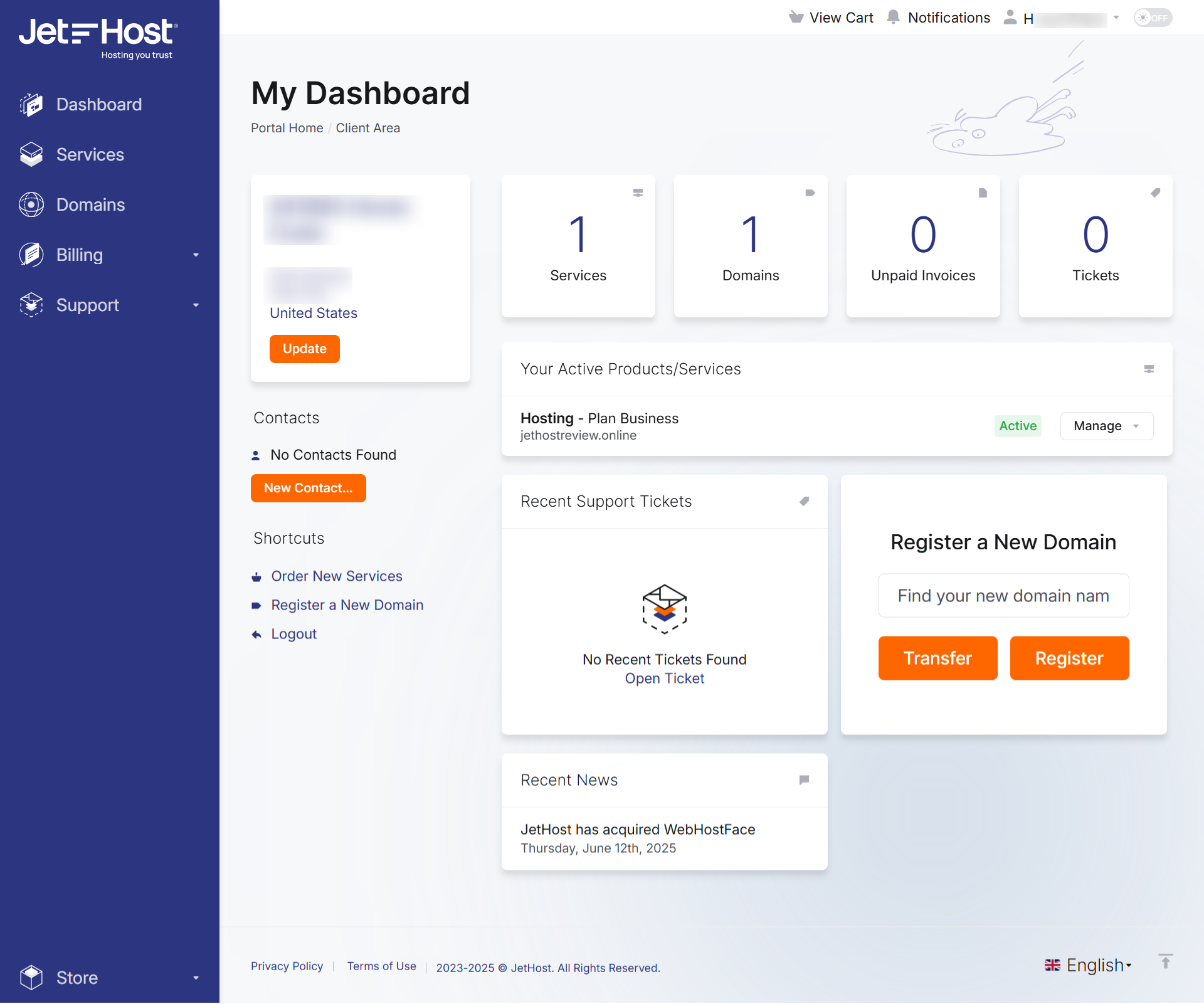 Dashboard overview