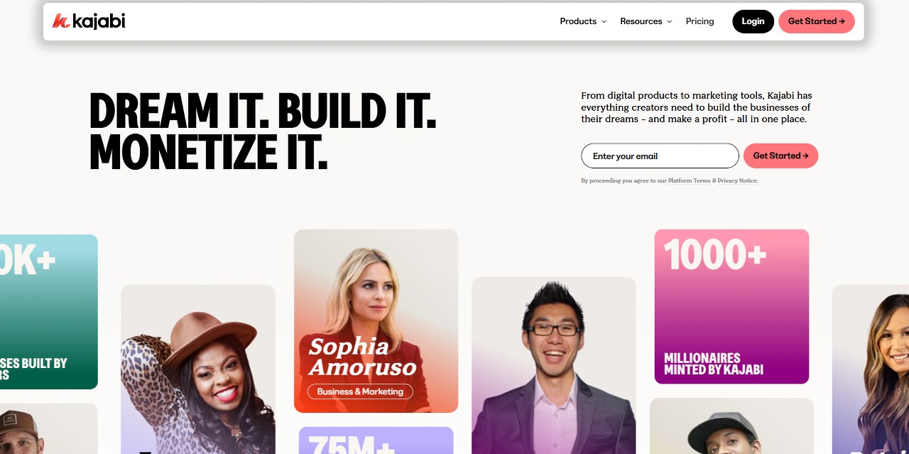 Kajabi's website.