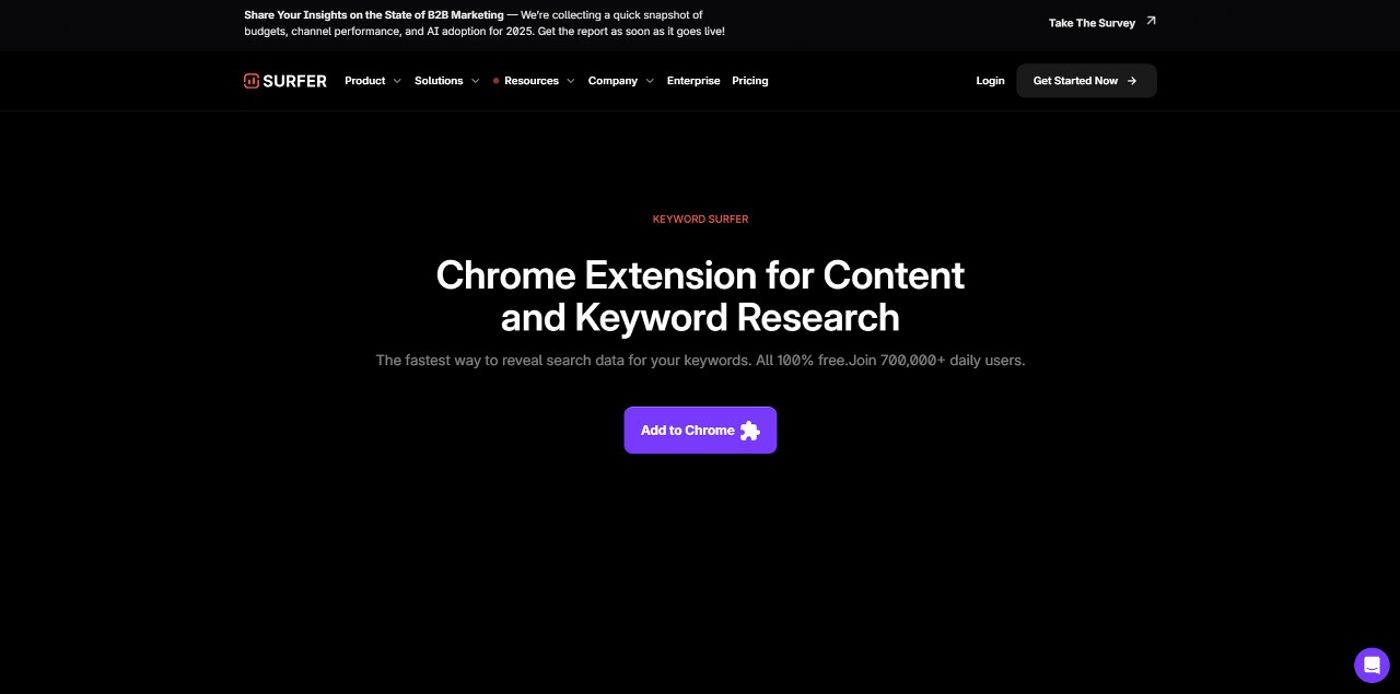 Keyword Surfer's website.