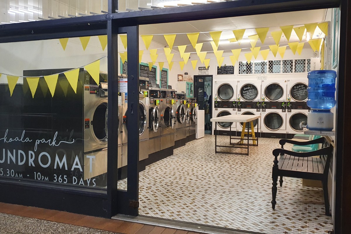Laundromat shop open.