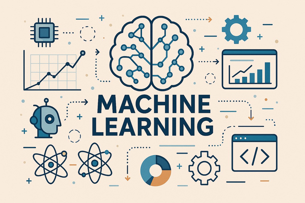 Machine learning illustration.