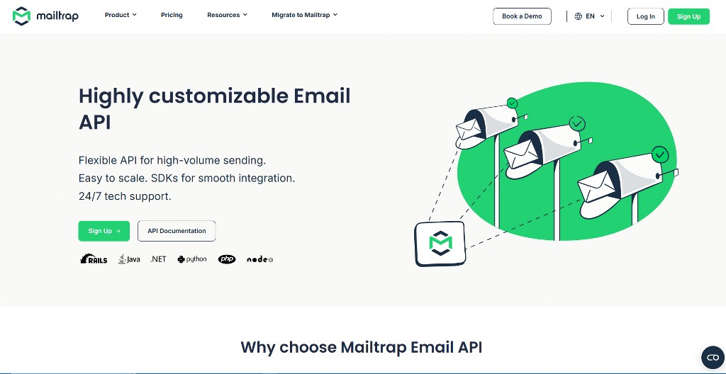 Mailtrap Email API.