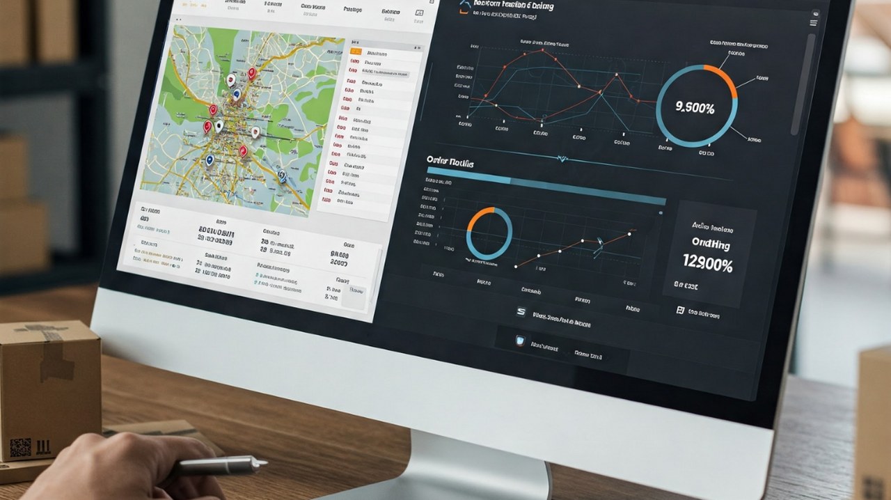 Man checking order status and view performance.