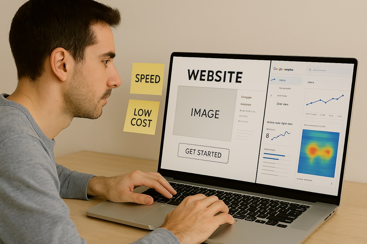 Minimal website design.