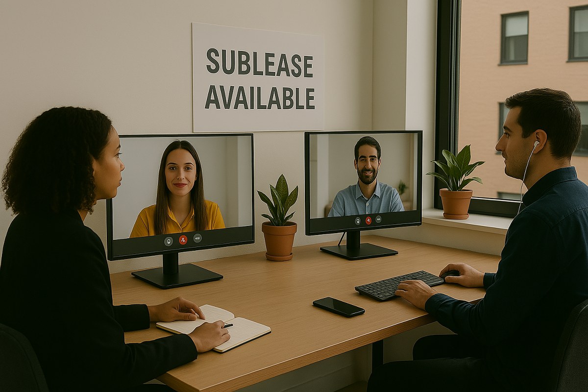 Minimalist office that embraces virtual meetings.