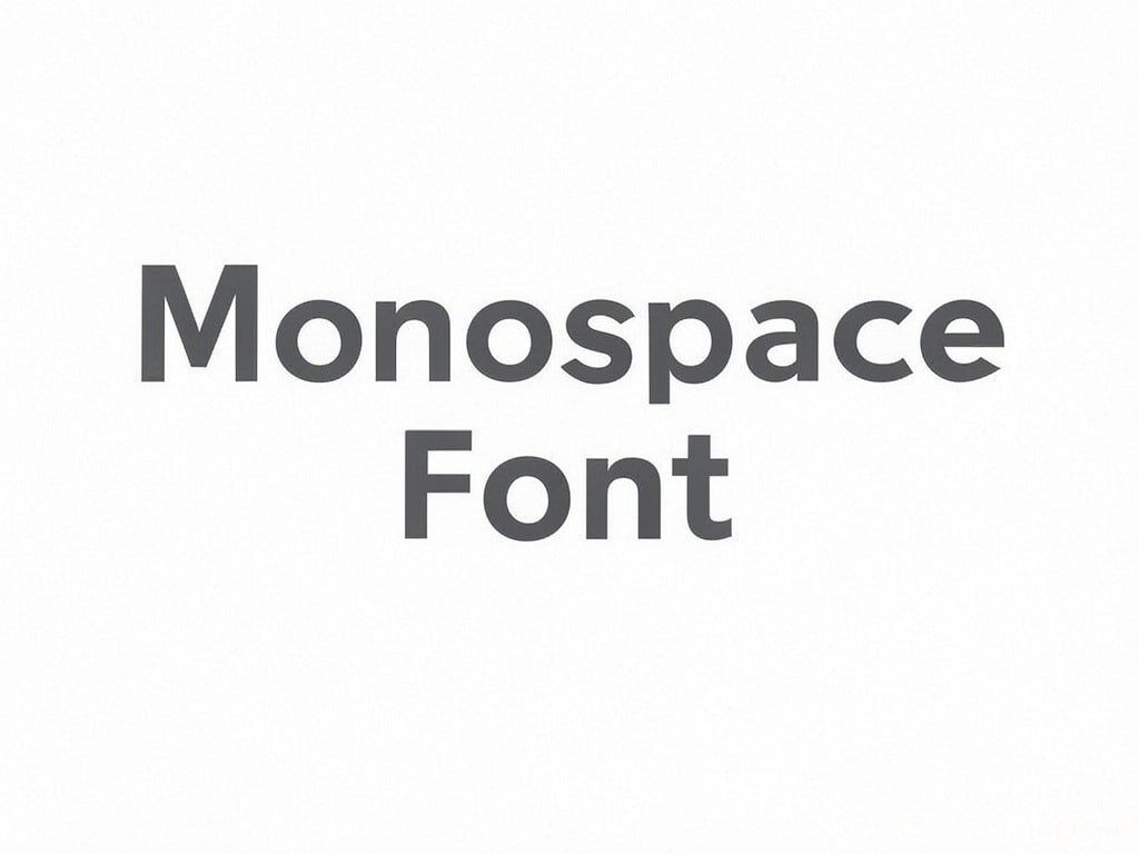 Monospace fonts.