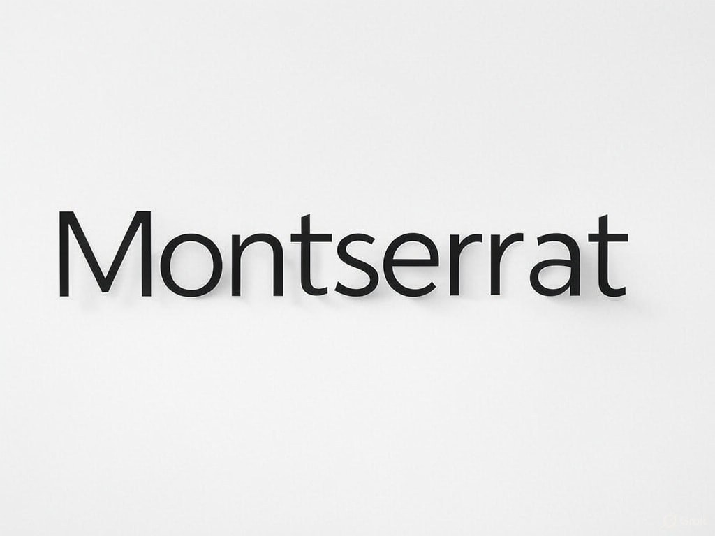 Montserrat font.