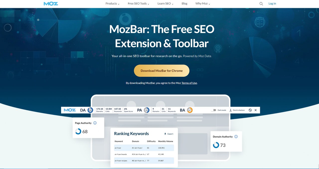 MozBar website.