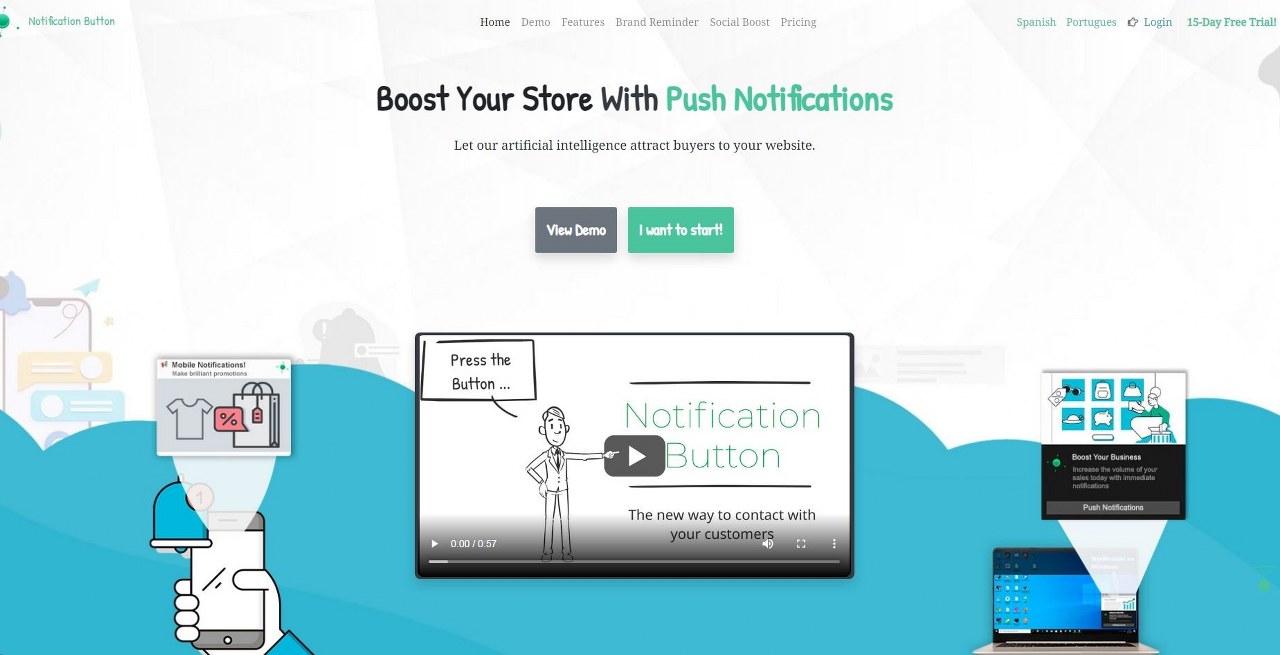 Notification Button's website.