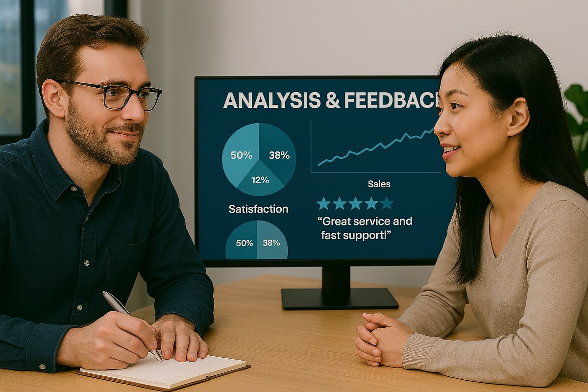 Obtaining feedback. 