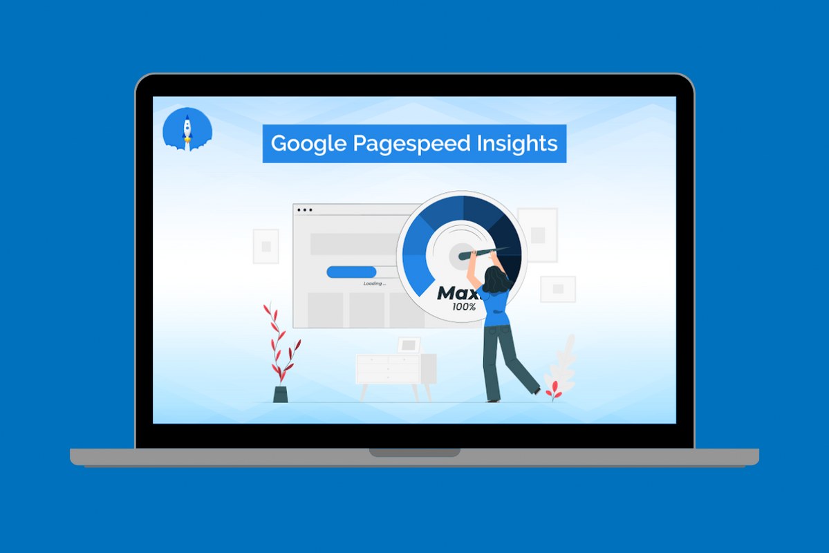 PageSpeed Insights' logo on illustration.