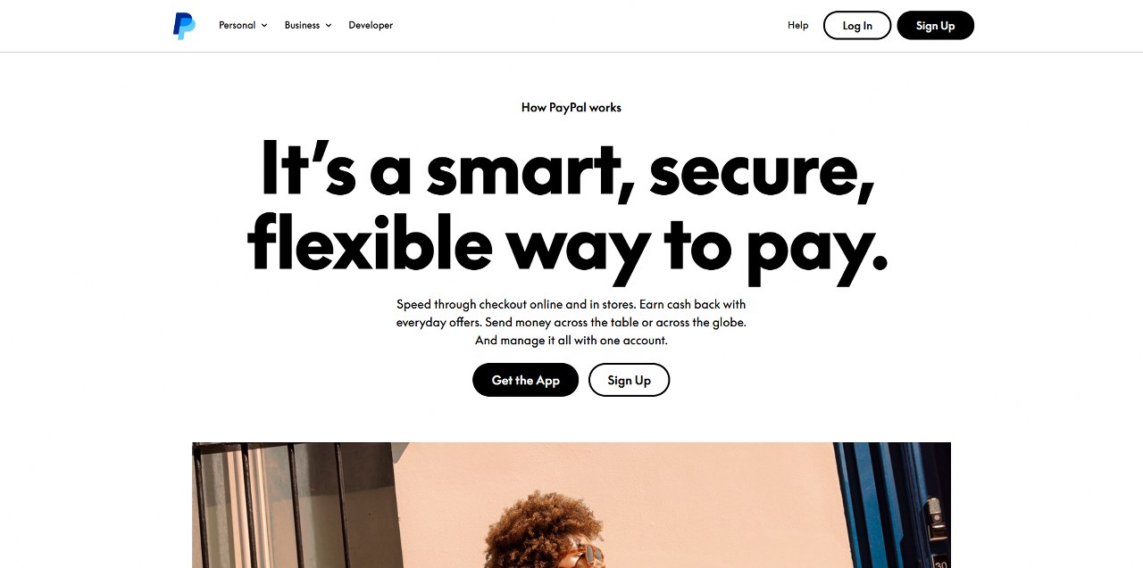 Paypal's website.