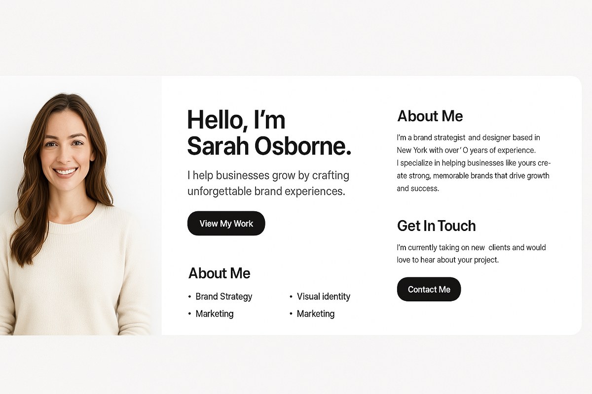 Personal branding website.