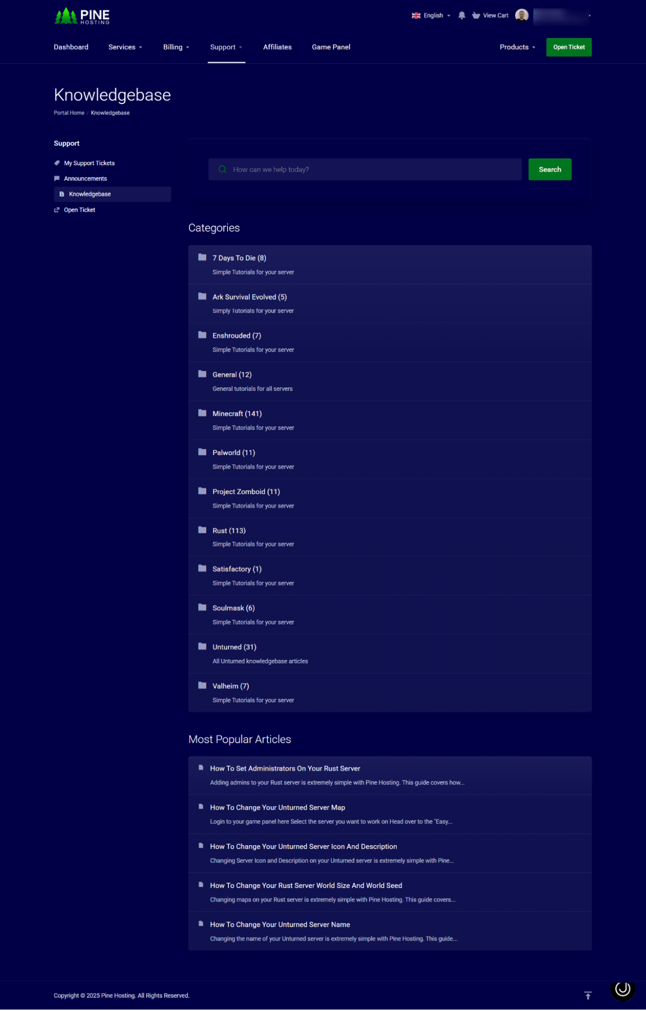 Knowledgebase Categories