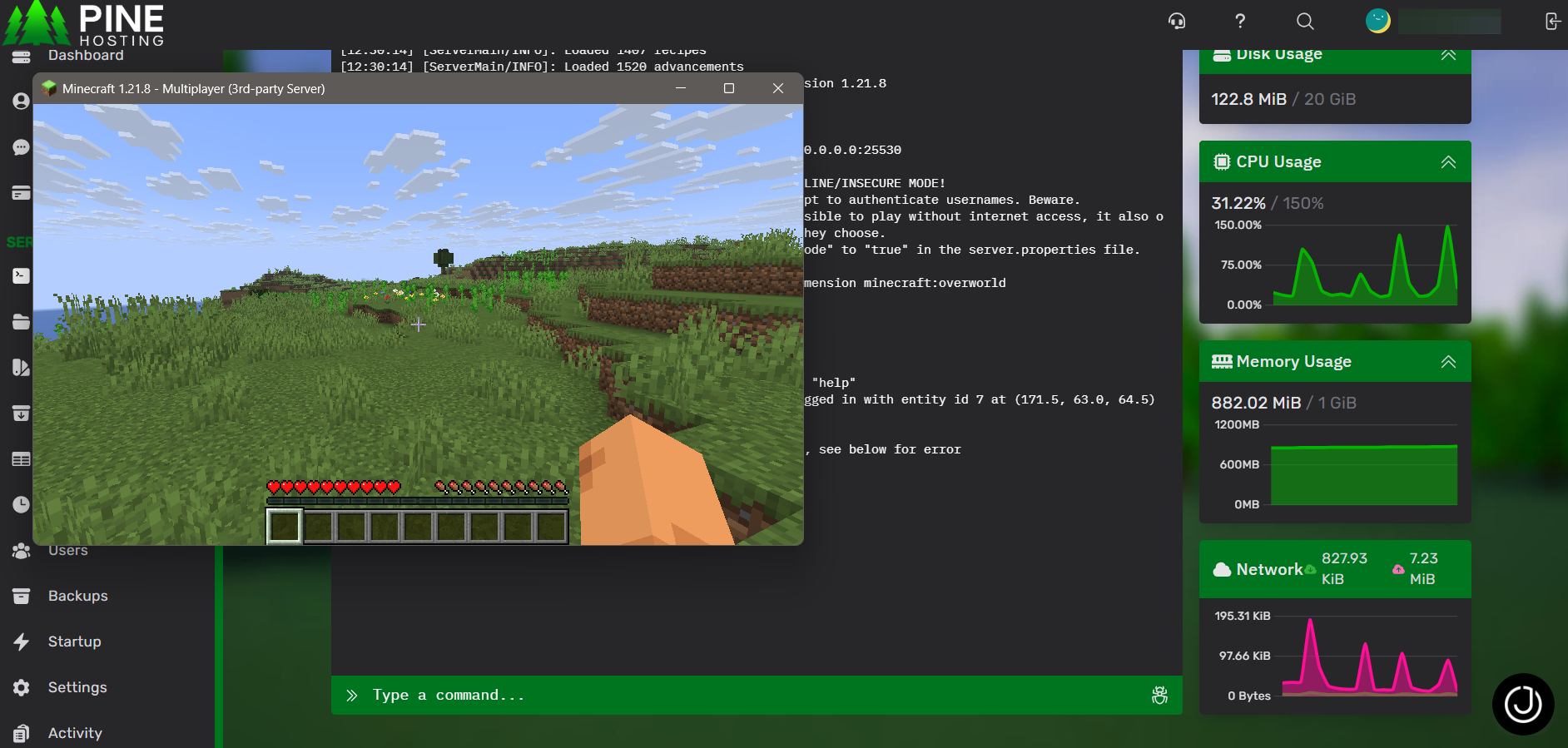 live server metrics