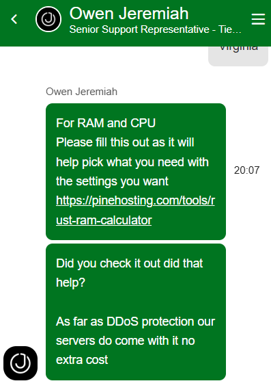 Livechat conversation
