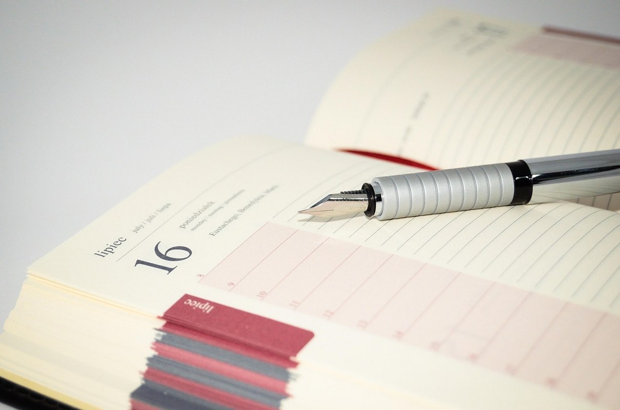 Planning and task management on a notebook.