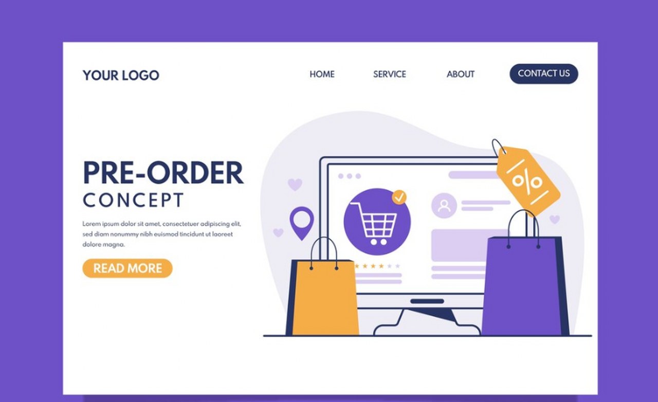 Pre-order concept in e-commerce.