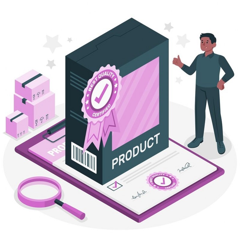 Product quality concept illustration.