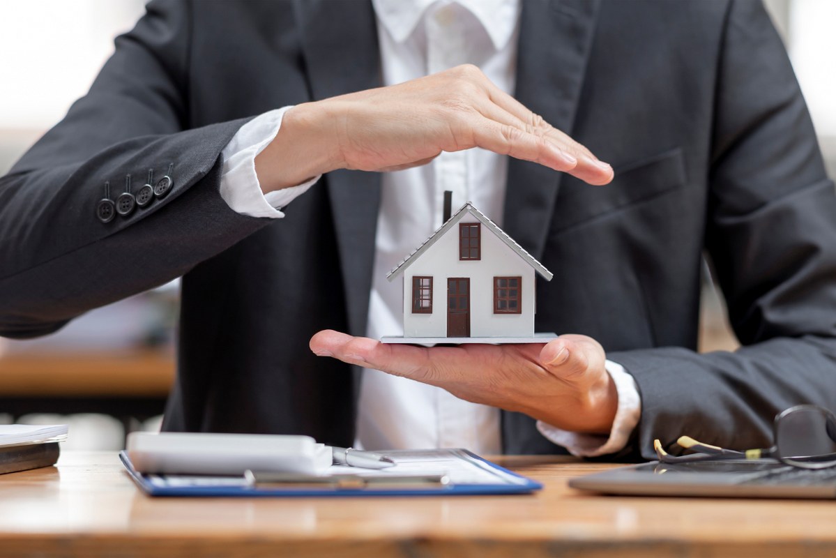 Property insurance and security concept. 