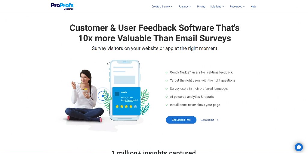 Qualaroo homepage.