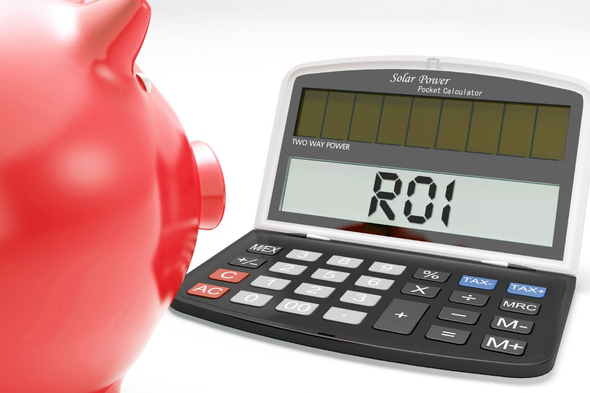 ROI Calculator Shows Investment Return And Profitability.